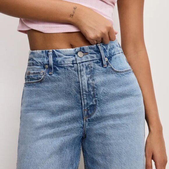 Good American Good Skate Wide Leg Jeans in Indigo - Picture 7 of 8